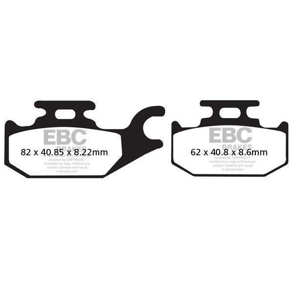 Motorcycle brake pads EBC EBC Carbone Scooter SFAC413 Motorcycle brake pads EBC EBC Carbone Scooter SFAC413