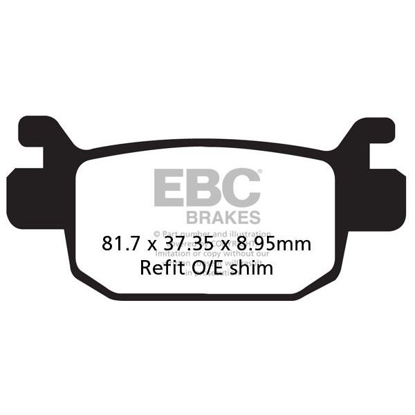 Motorcycle brake pads EBC EBC Carbone Scooter SFAC415 Motorcycle brake pads EBC EBC Carbone Scooter SFAC415