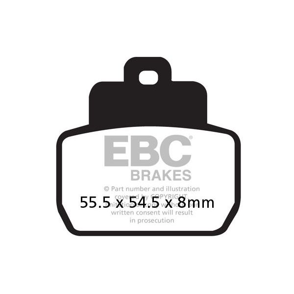 Motorcycle brake pads EBC EBC Carbone Scooter SFAC425 Motorcycle brake pads EBC EBC Carbone Scooter SFAC425
