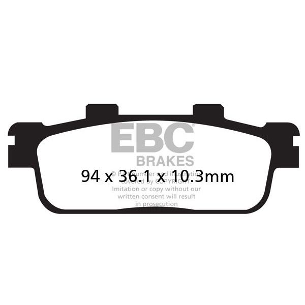 Motorcycle brake pads EBC EBC Carbone Scooter SFAC427 Motorcycle brake pads EBC EBC Carbone Scooter SFAC427