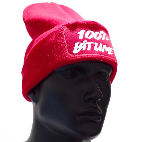 Motorcycle Beanies 100% Bitume Beanie Red