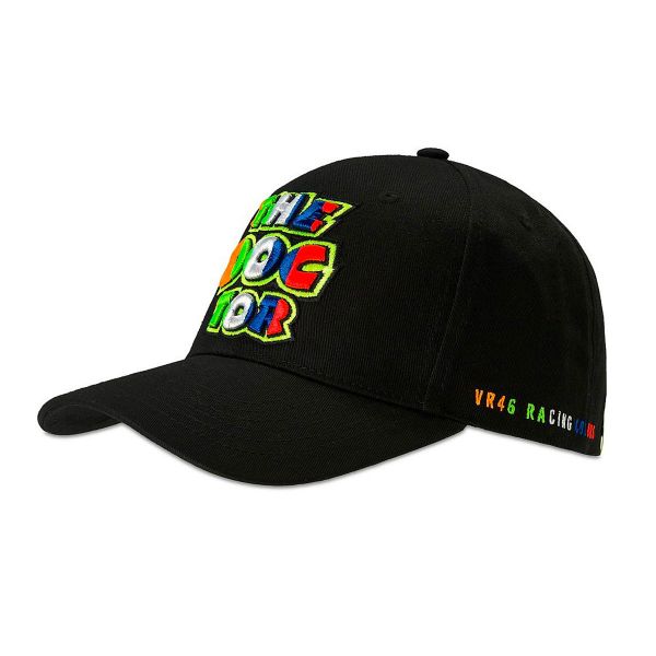 Motorcycle Caps VR 46 Cap 1 Classic Stripes Black