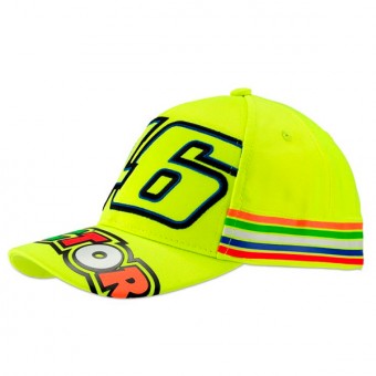 Motorcycle Caps VR 46 Cap Kid Stripes Yellow