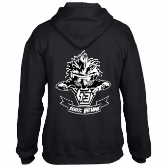 Motorcycle Hoodie 100% Bitume Hoodie Asphalt Black