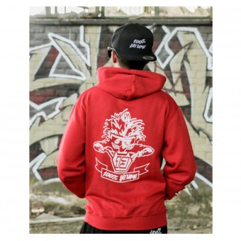 Motorcycle Hoodie 100% Bitume Hoodie Asphalt Red