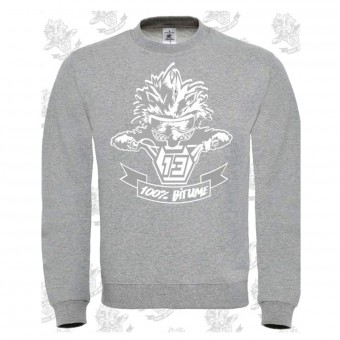 Motorcycle Hoodie 100% Bitume Pull Niglo Grey