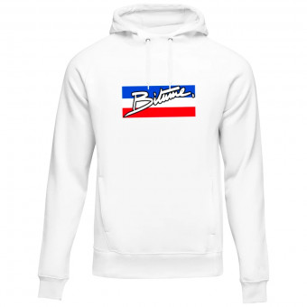 Motorcycle Hoodie 100% Bitume Hoodie HilfiNouch White