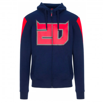 Motorcycle Hoodie FABIO QUARTARARO Zipped Hoodie 20 Blue