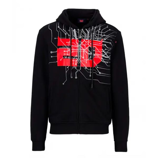 Motorcycle Hoodie FABIO QUARTARARO Zipped Hoodie Cyber 20 Black