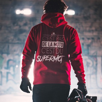 Motorcycle Hoodie Kikaninac Sweat Hoodie Supermot Red