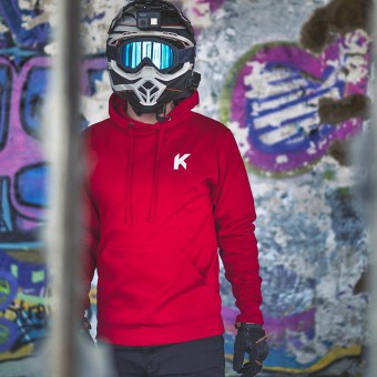 Kikaninac Sweat Hoodie Supermot Skull Red