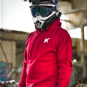 Kikaninac Sweat Hoodie Supermot Skull Red