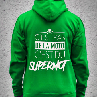 Motorcycle Hoodie Kikaninac Sweat Hoodie Supermot Green