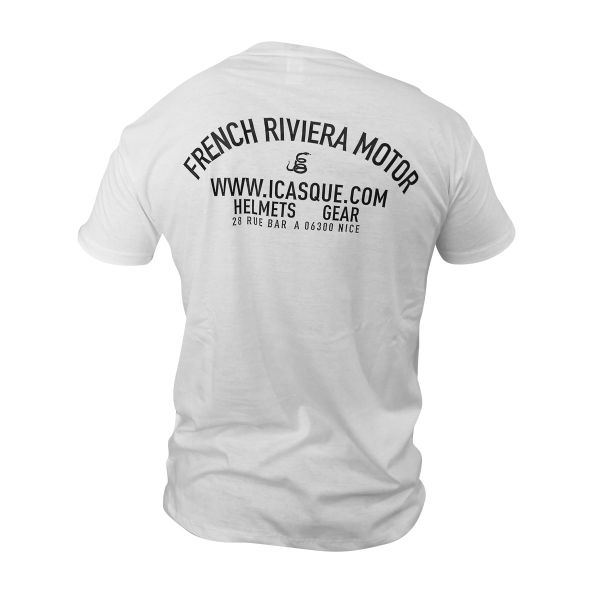 Motorcycle T-Shirts iCasque French Riviera Motor White Motorcycle T-Shirts iCasque French Riviera Motor White