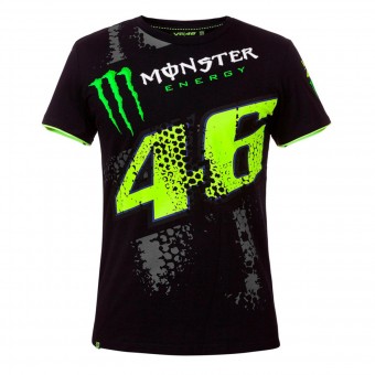 Motorcycle T-Shirts VR 46 T-Shirt Repplica DTBC Monster Black VR46