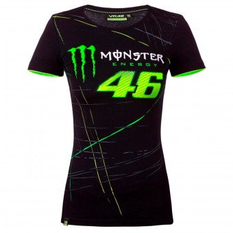 Motorcycle T-Shirts VR 46 T-Shirt Woman Monza Monster Black VR46