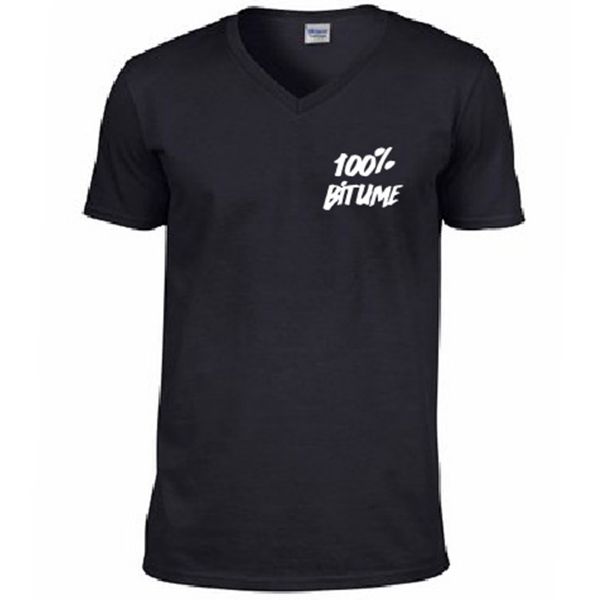 Motorcycle T-Shirts 100% Bitume Asphalt Black