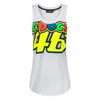 Motorcycle T-Shirts VR 46 Top Lady VR46 White