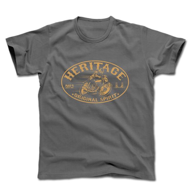 Motorcycle T-Shirts HARISSON Heritage Grey
