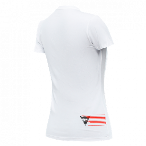 Motorcycle T-Shirts Dainese Logo Lady White Black Motorcycle T-Shirts Dainese Logo Lady White Black