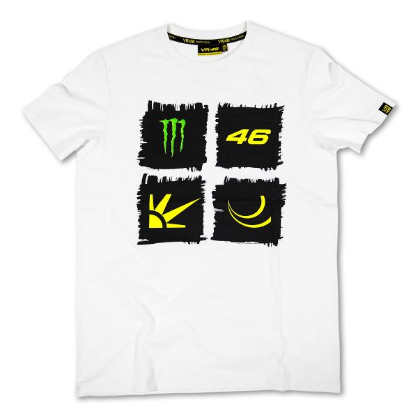 Motorcycle T-Shirts VR 46 Monster White VR46