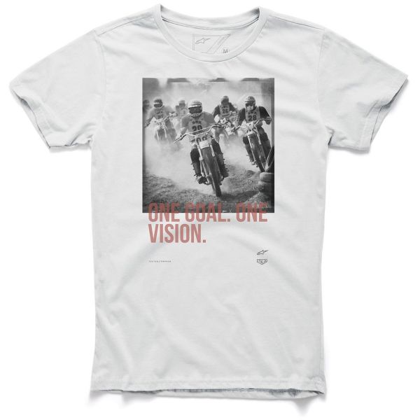Motorcycle T-Shirts Alpinestars Stampede Tee Off White