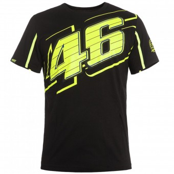 Motorcycle T-Shirts VR 46 T-Shirt Black Yellow VR46
