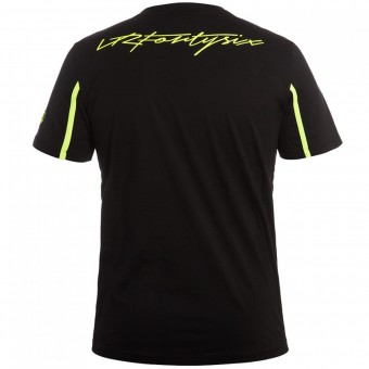 VR 46 T-Shirt Black Yellow VR46