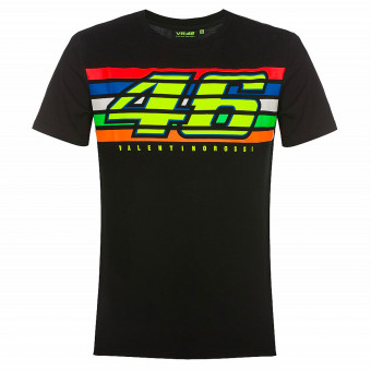 Motorcycle T-Shirts VR 46 T-Shirt Classic Stripes Black