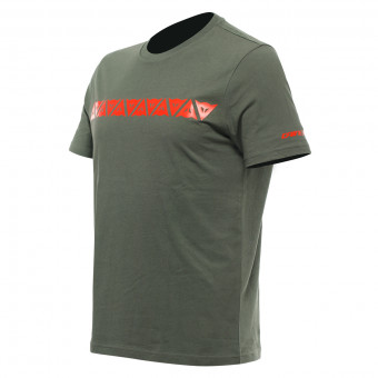 Motorcycle T-Shirts Dainese Stripes Clumbing Ivy Fluo Red