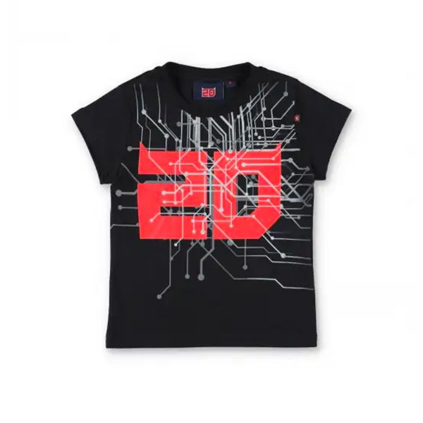 Motorcycle T-Shirts FABIO QUARTARARO Cyber 20 Black Enfant Motorcycle T-Shirts FABIO QUARTARARO Cyber 20 Black Enfant