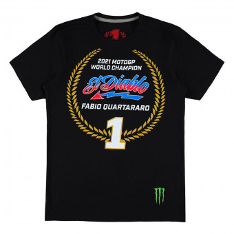Motorcycle T-Shirts FABIO QUARTARARO FQ20 Champion 2021 Black