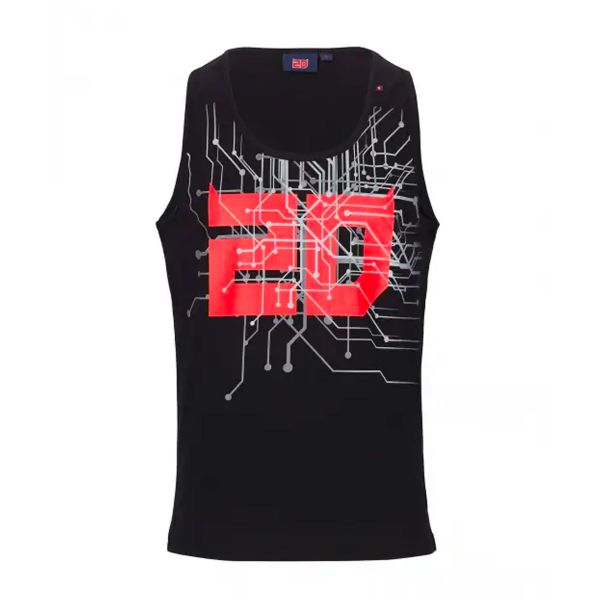 Motorcycle T-Shirts FABIO QUARTARARO Tank Top Cyber 20 Black