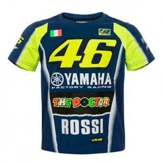 Motorcycle T-Shirts VR 46 T-Shirt Kid Racing Yamaha VR46 Multicolor