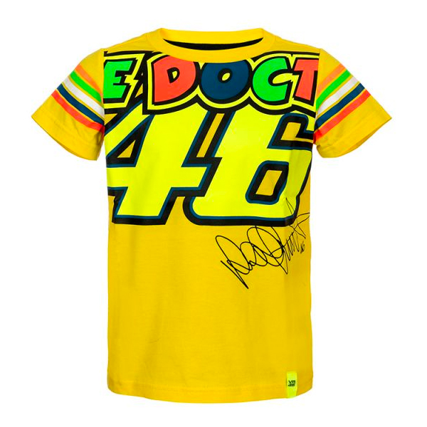 Motorcycle T-Shirts VR 46 T-Shirt Kid Stripes Yellow