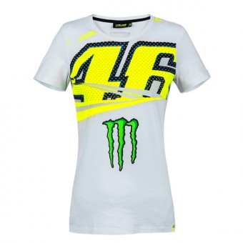 Motorcycle T-Shirts VR 46 T-Shirt Lady Monza Monster VR46 White