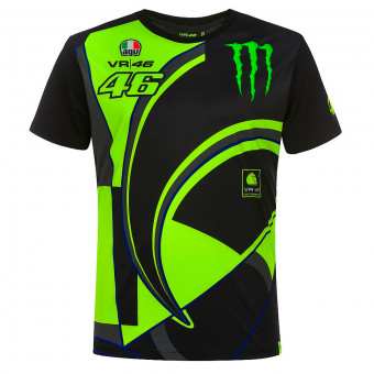 Motorcycle T-Shirts VR 46 T-Shirt Replica Monster Dual Black