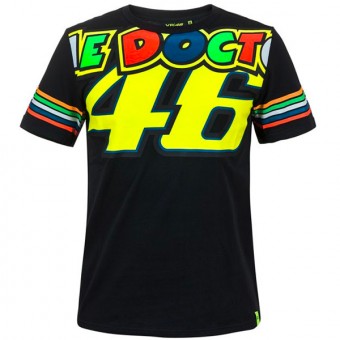 Motorcycle T-Shirts VR 46 T-Shirt Stripes VR46 Black