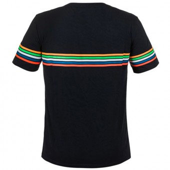 VR 46 T-Shirt Stripes VR46 Black
