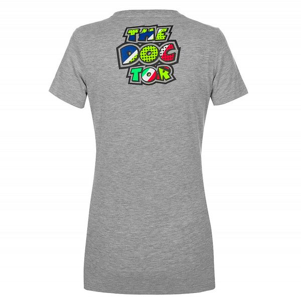 VR 46 T-Shirt Woman Classic Pop Art Grey