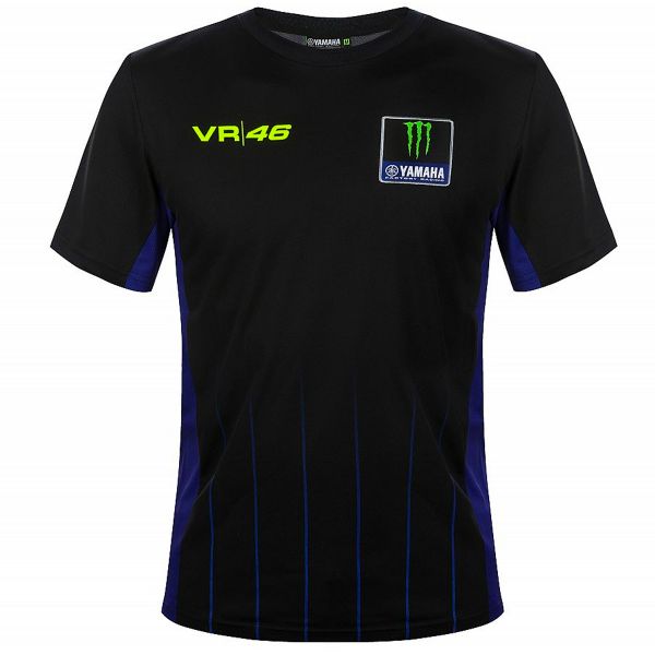 Motorcycle T-Shirts VR 46 T-Shirt Yamaha Dual Black