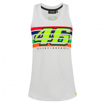 Motorcycle T-Shirts VR 46 Tank Top Woman Stripes White