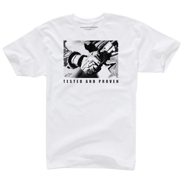 Motorcycle T-Shirts Alpinestars Throttle Tee White