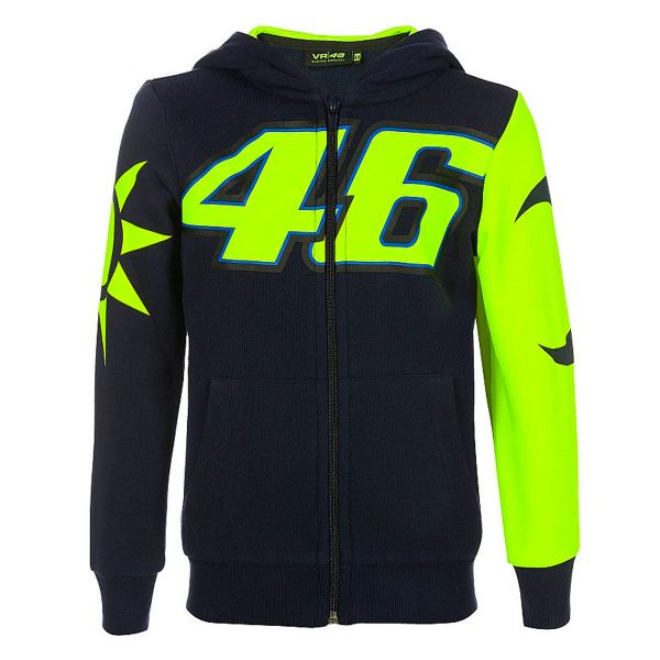 Motorcycle Jumpers VR 46 Hoodie Kid Sole E Luna