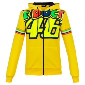 Motorcycle Jumpers VR 46 Hoodie Stripes VR46 Yellow