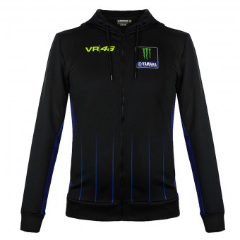 Motorcycle Jumpers VR 46 Hoodie Yamaha Dual Black
