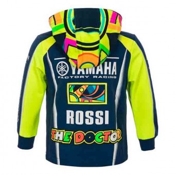 VR 46 Hoodie Zip Kid Racing Yamaha VR46 Blue