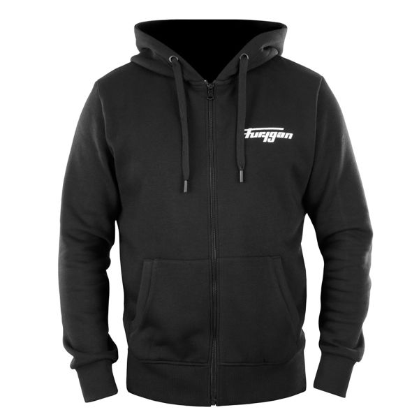 Motorcycle Jumpers Furygan Corpo Zip Hoodie Black White Motorcycle Jumpers Furygan Corpo Zip Hoodie Black White