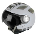 Motorcycle Helmet Nitro X536 Silver Deco