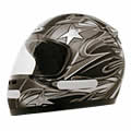 Full Face Zeus 803 Black Mat Silver